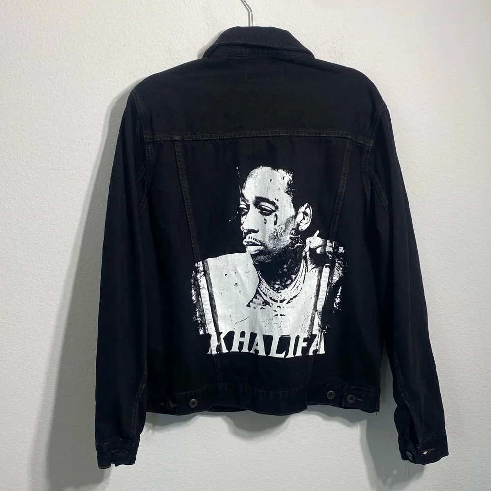 Wiz Khalifa Rapper Hip Hop Denim Trucker Jacket - Picture 1 of 6